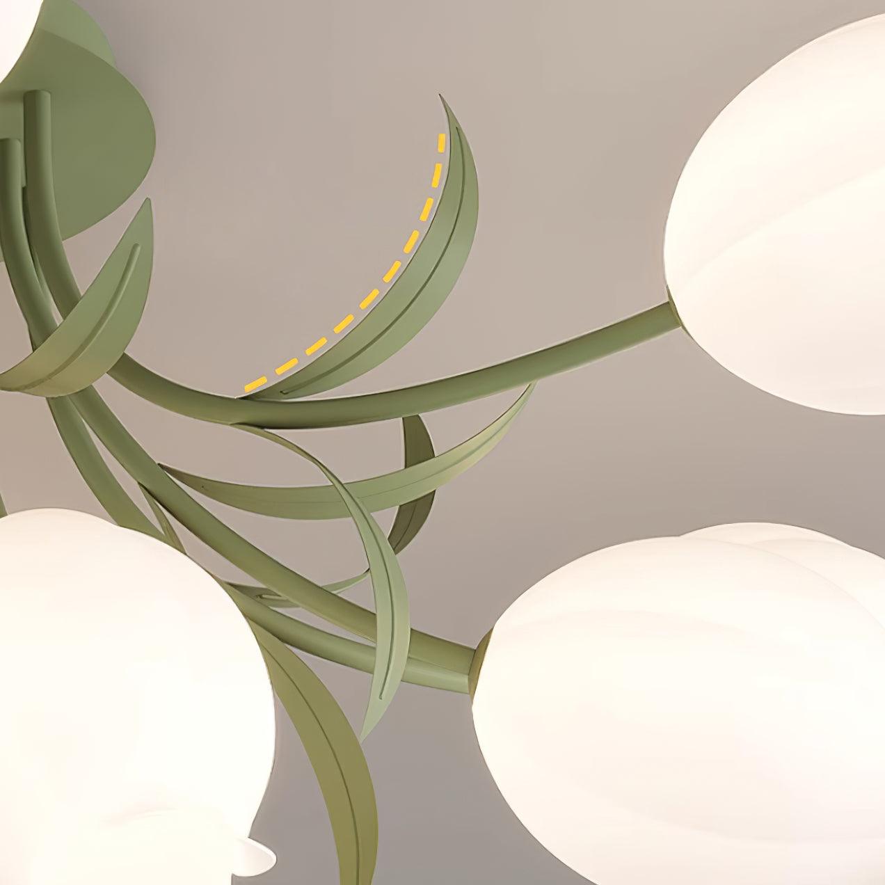 Delira Plafondlamp Bloemvormig Crèmekleurig