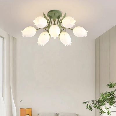 Delira Plafondlamp Bloemvormig Crèmekleurig