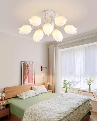 Delira Plafondlamp Bloemvormig Crèmekleurig