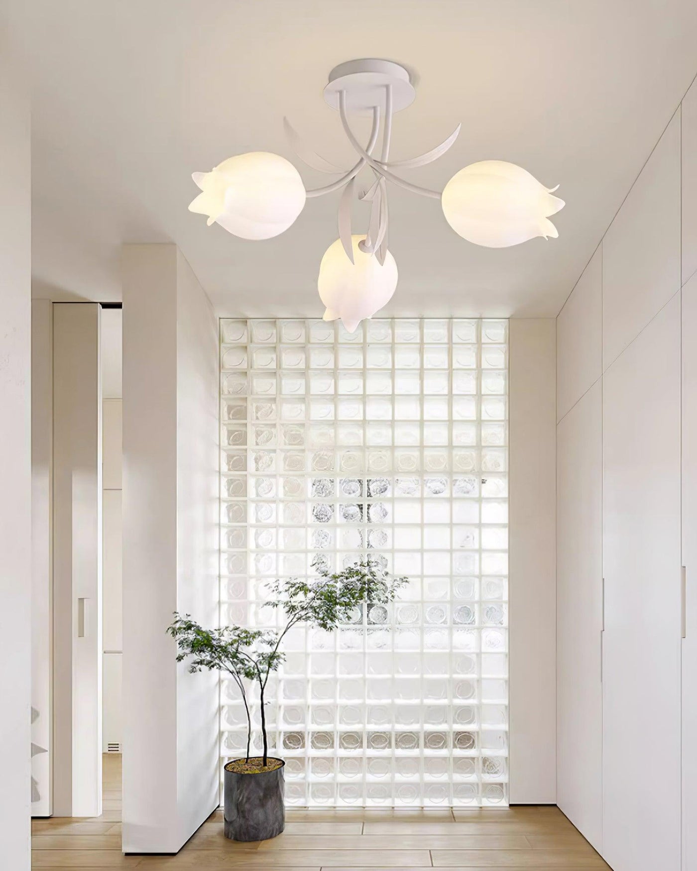 Delira Plafondlamp Bloemvormig Crèmekleurig