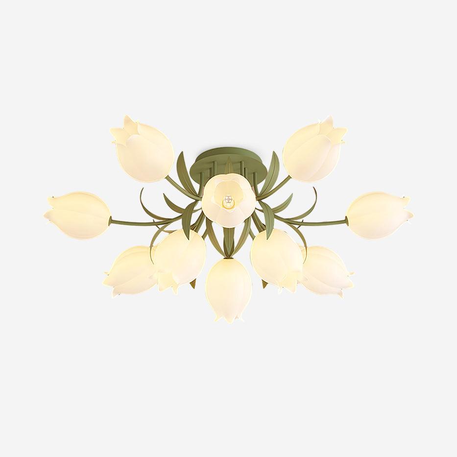 Delira Plafondlamp Bloemvormig Crèmekleurig