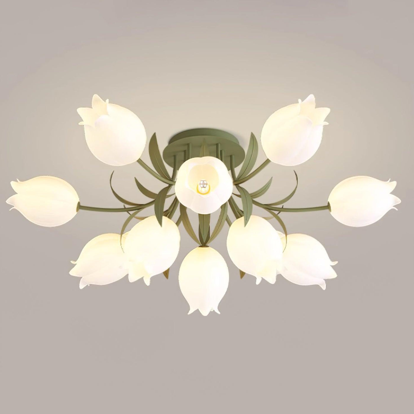 Delira Plafondlamp Bloemvormig Crèmekleurig