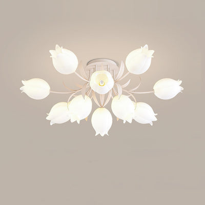 Delira Plafondlamp Bloemvormig Crèmekleurig