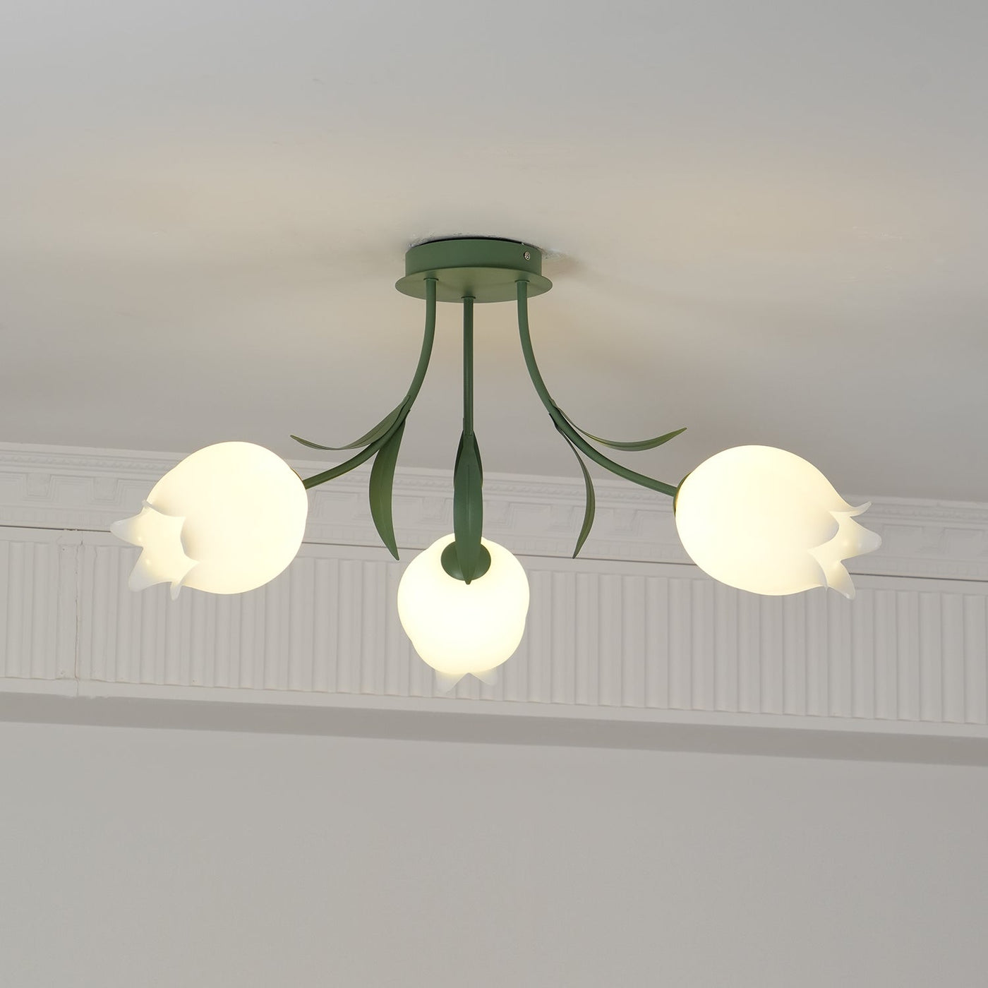 Delira Plafondlamp Bloemvormig Crèmekleurig