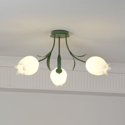 Delira Plafondlamp Bloemvormig Crèmekleurig