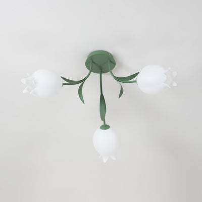 Delira Plafondlamp Bloemvormig Crèmekleurig