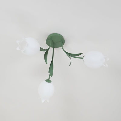 Delira Plafondlamp Bloemvormig Crèmekleurig