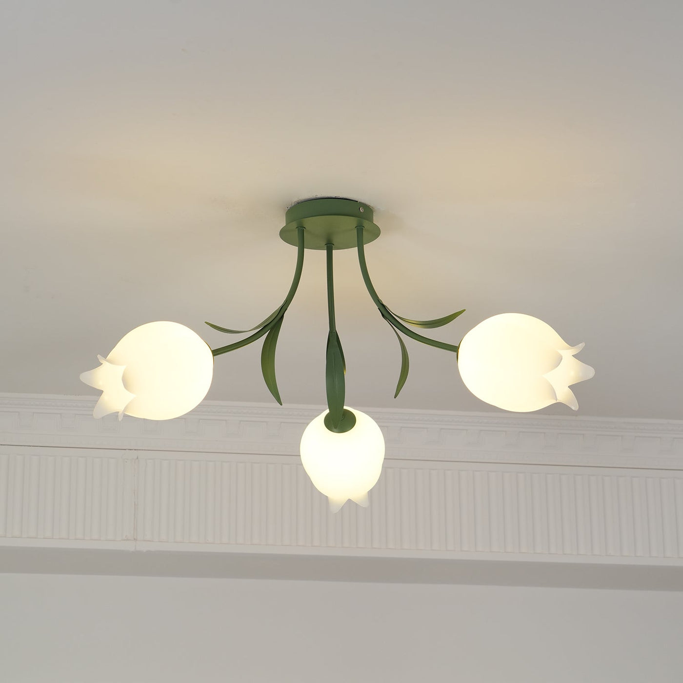 Delira Plafondlamp Bloemvormig Crèmekleurig