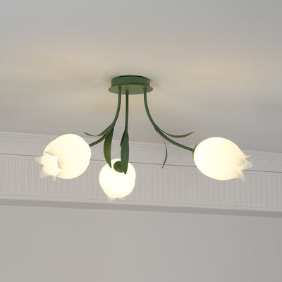 Delira Plafondlamp Bloemvormig Crèmekleurig