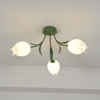 Delira Plafondlamp Bloemvormig Crèmekleurig