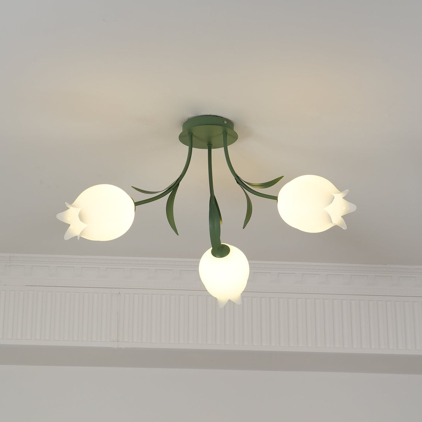 Delira Plafondlamp Bloemvormig Crèmekleurig