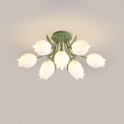 Delira Plafondlamp Bloemvormig Crèmekleurig