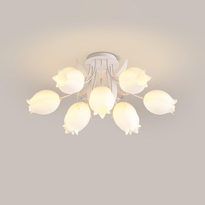 Delira Plafondlamp Bloemvormig Crèmekleurig