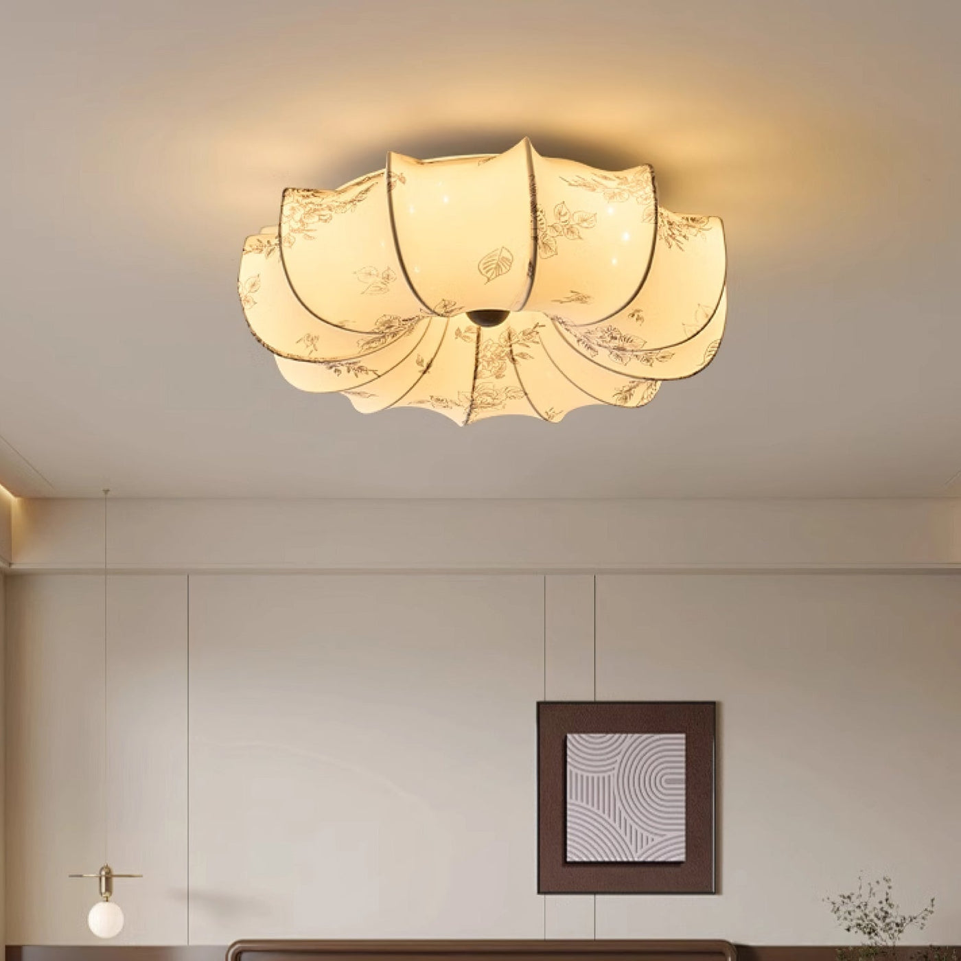 Delira Plafondlamp Stoffig Elegant