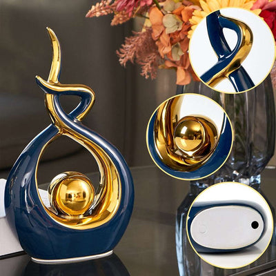 Delira Sculptuur Keramiek Goud Abstract Design