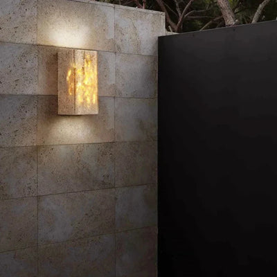 Delira Wandlamp Van Travertijnsteen