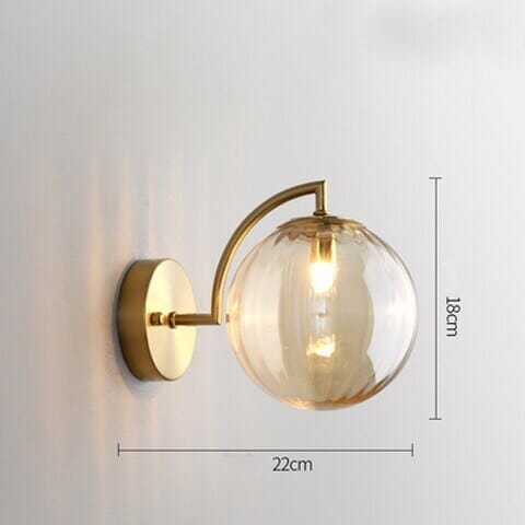Delira Wandlamp Ronde Glazen Kap