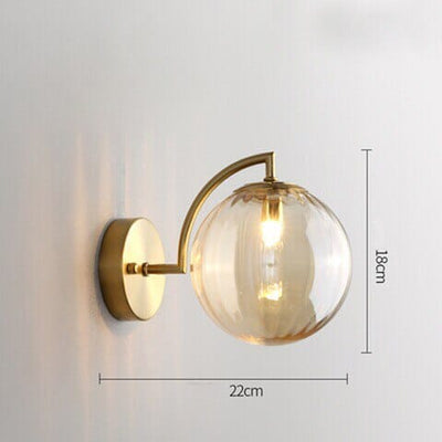 Delira Wandlamp Ronde Glazen Kap