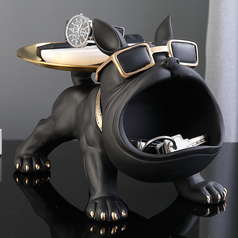 Delira Beeld Bodybuilder Bulldog Opbergdecoratie