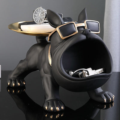 Delira Beeld Bodybuilder Bulldog Opbergdecoratie