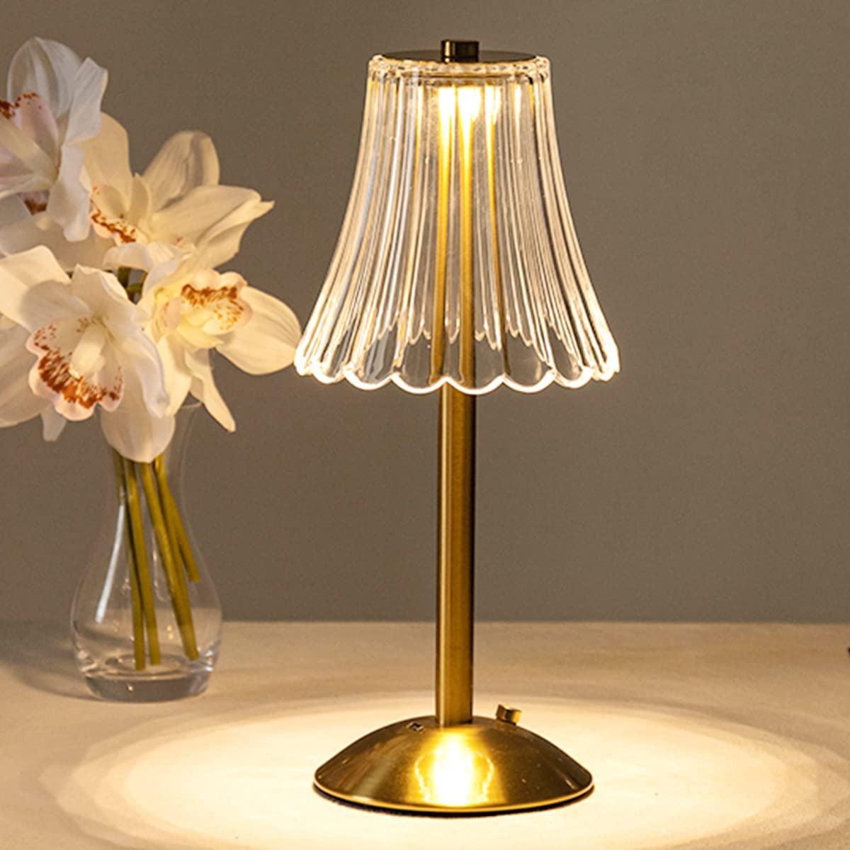 Delira Tafellamp Goud Kristal Design