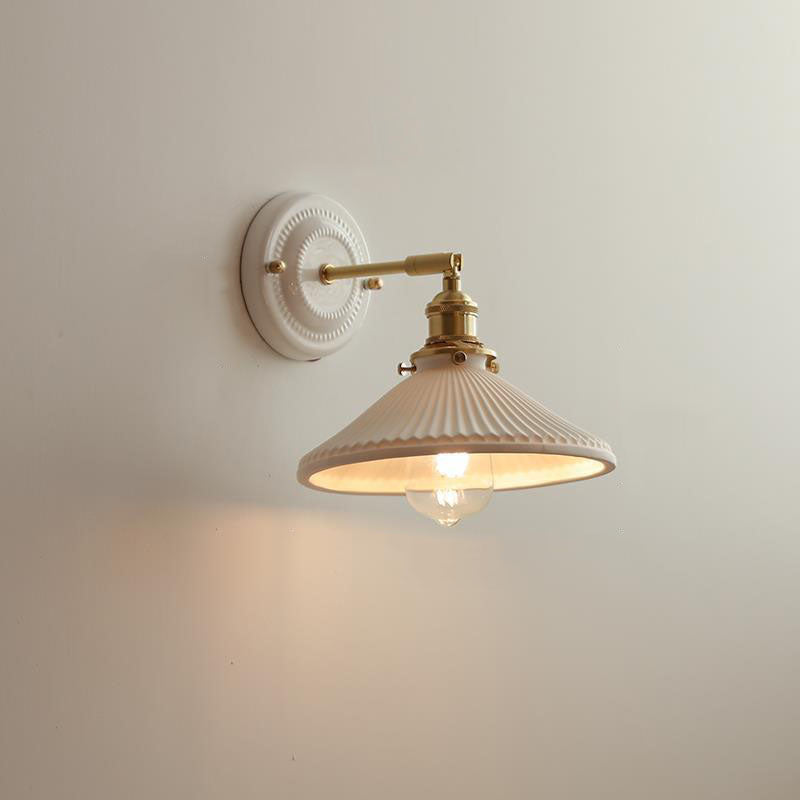 Delira Wandlamp Keramiek Messing Japans Design