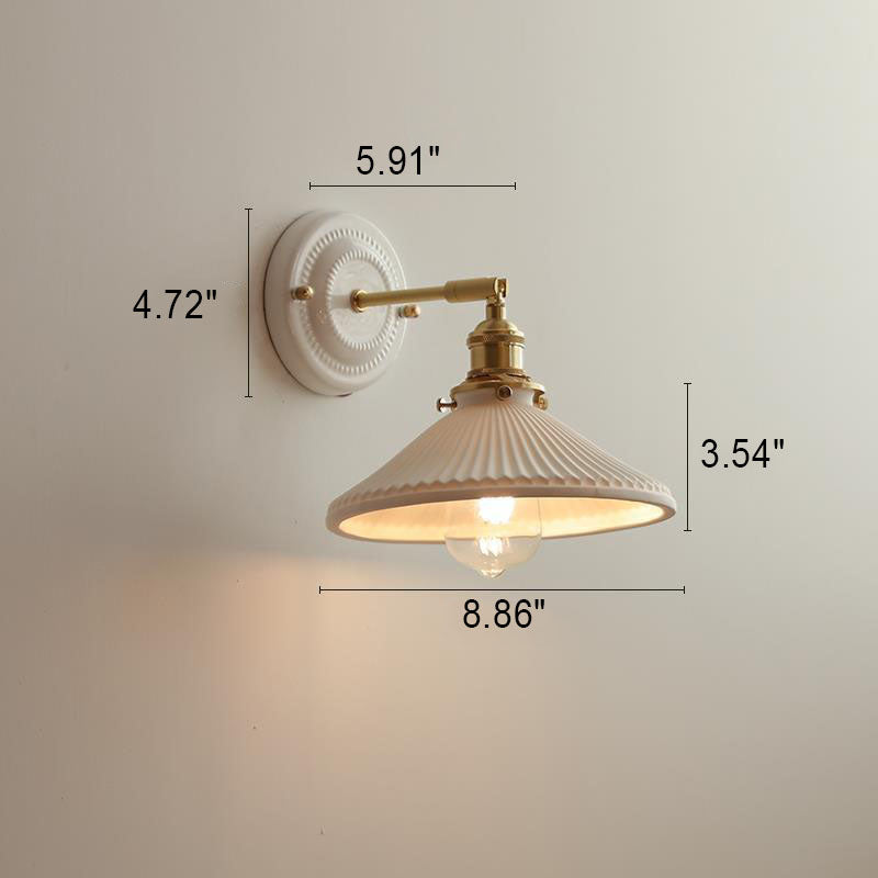 Delira Wandlamp Keramiek Messing Japans Design