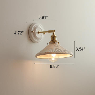 Delira Wandlamp Keramiek Messing Japans Design