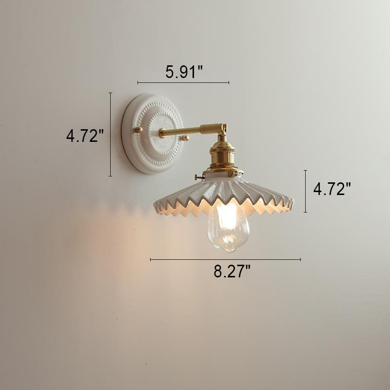 Delira Wandlamp Keramiek Messing Japans Design