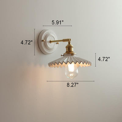 Delira Wandlamp Keramiek Messing Japans Design