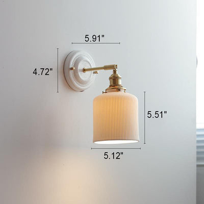 Delira Wandlamp Keramiek Messing Japans Design