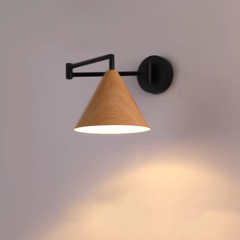 Delira Wandlamp Houtlook Kegelarm Design