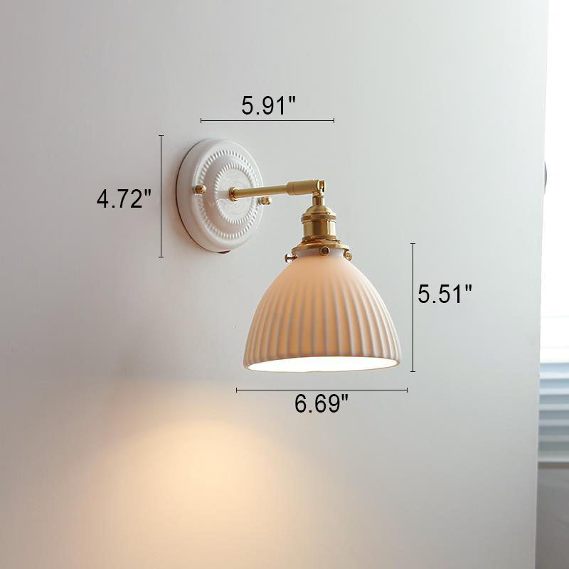 Delira Wandlamp Keramiek Messing Japans Design