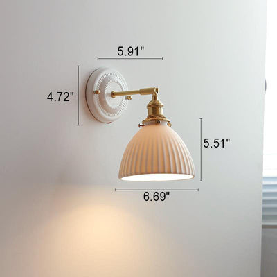 Delira Wandlamp Keramiek Messing Japans Design