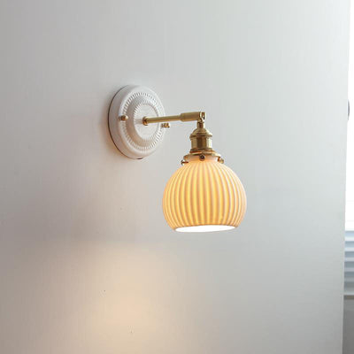 Delira Wandlamp Keramiek Messing Japans Design