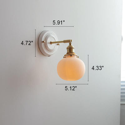 Delira Wandlamp Keramiek Messing Japans Design