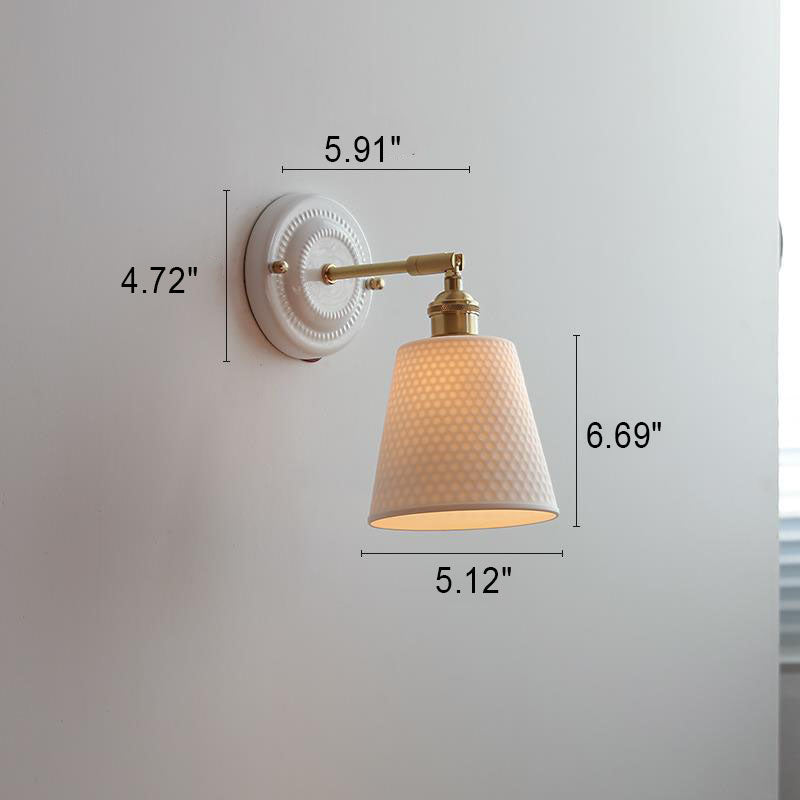 Delira Wandlamp Keramiek Messing Japans Design