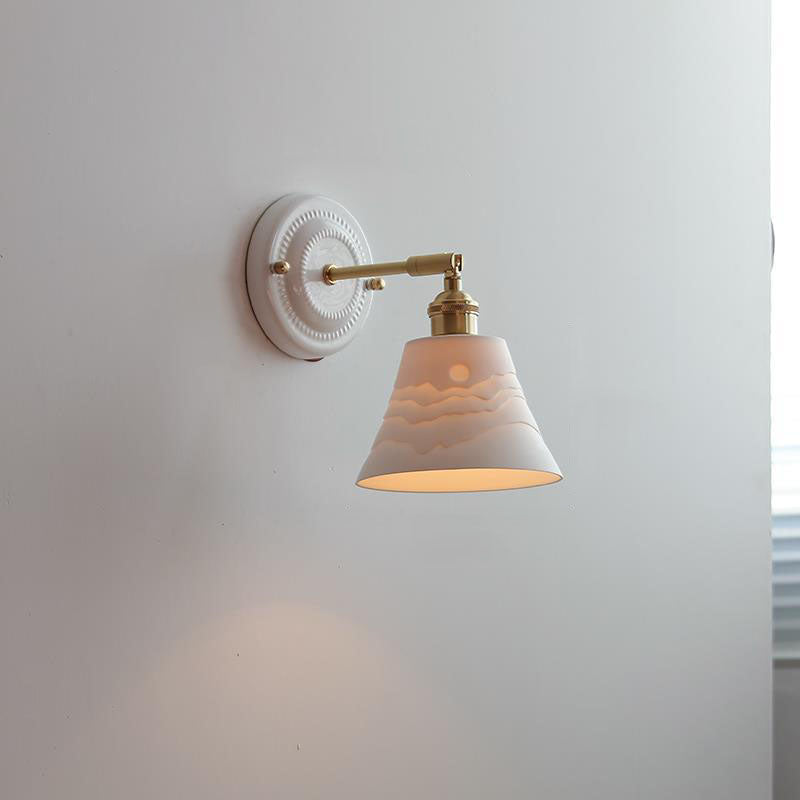 Delira Wandlamp Keramiek Messing Japans Design