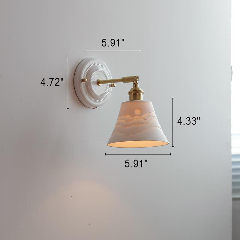 Delira Wandlamp Keramiek Messing Japans Design