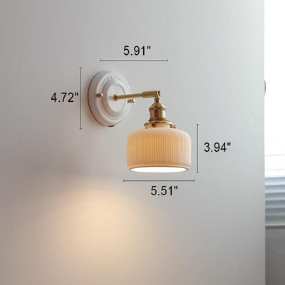 Delira Wandlamp Keramiek Messing Japans Design