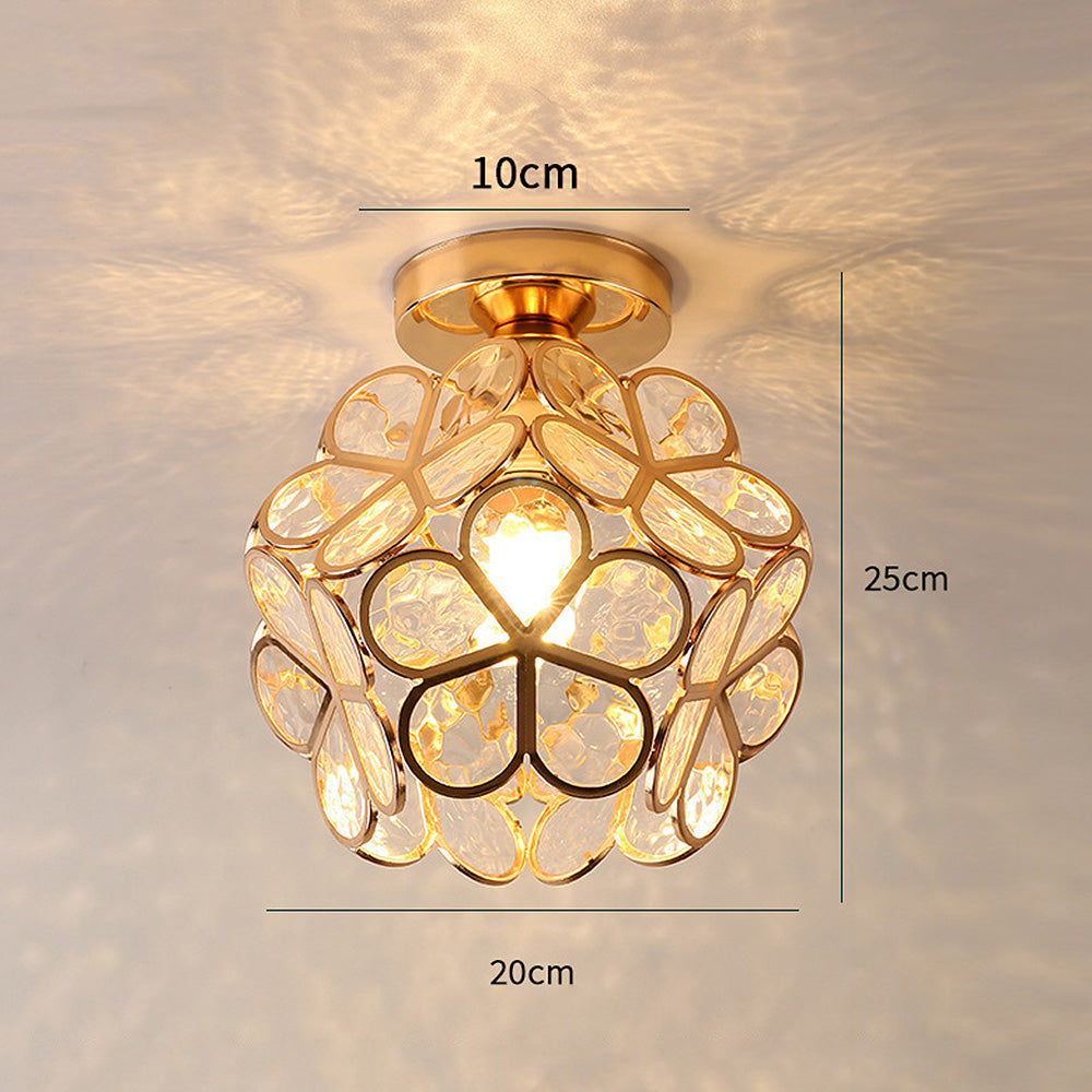Delira Plafondlamp Glazen Bloemmotief