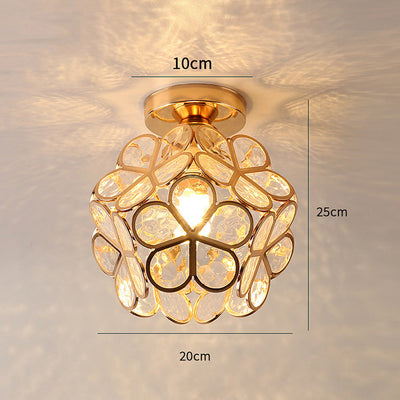 Delira Plafondlamp Glazen Bloemmotief