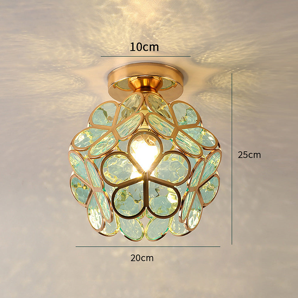 Delira Plafondlamp Glazen Bloemmotief