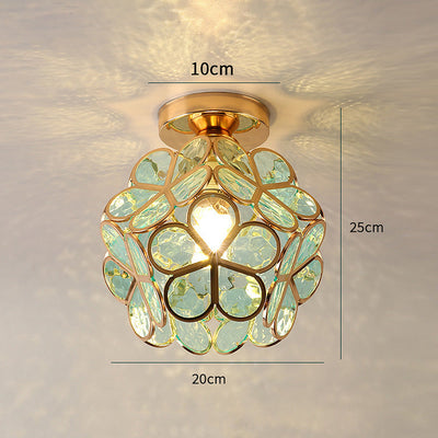 Delira Plafondlamp Glazen Bloemmotief