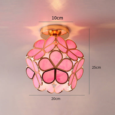 Delira Plafondlamp Glazen Bloemmotief