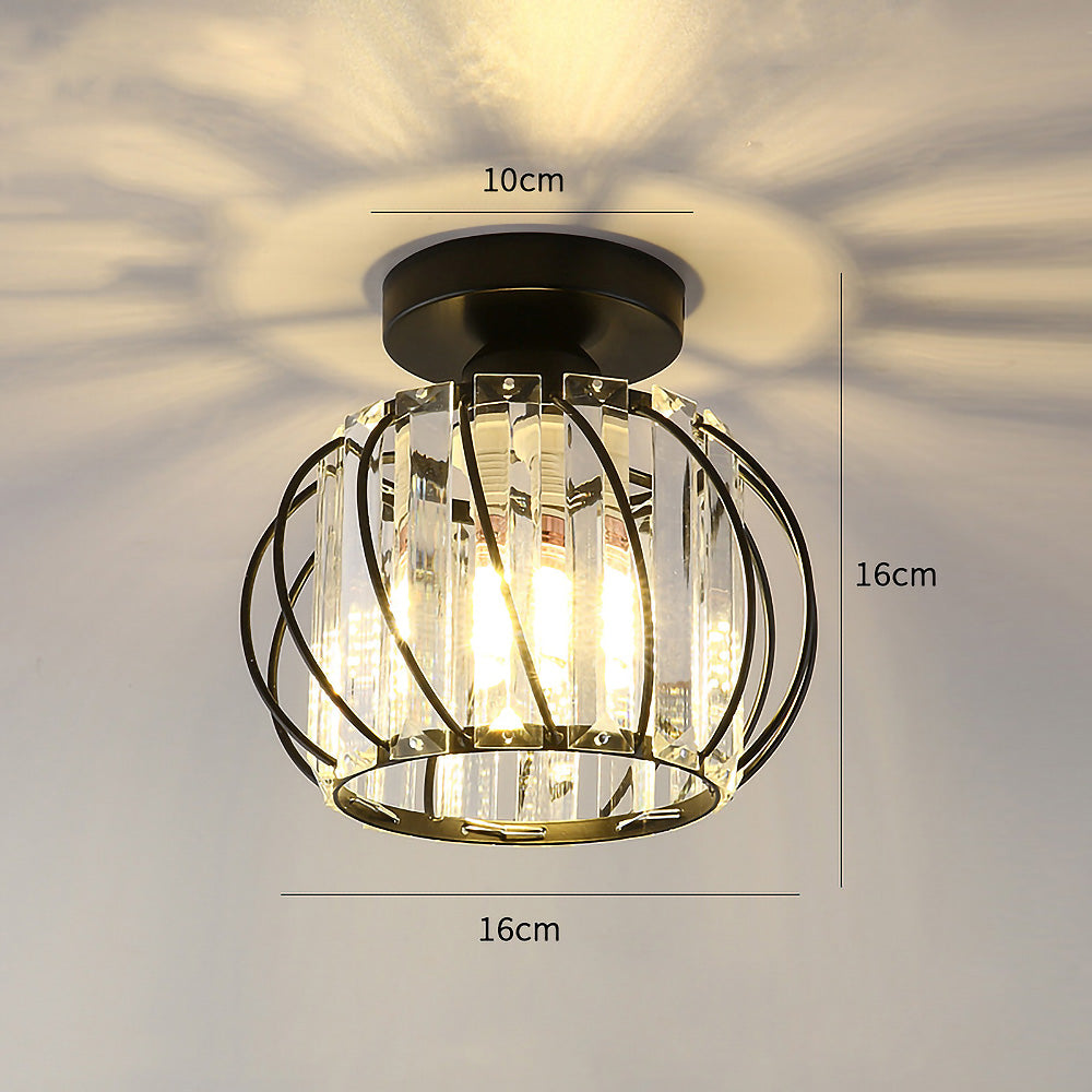Delira Plafondlamp Glas Zwart Minimalistisch