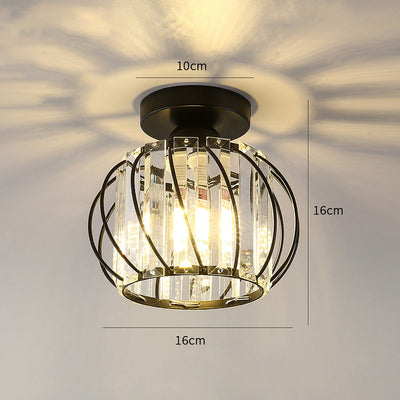 Delira Plafondlamp Glas Zwart Minimalistisch