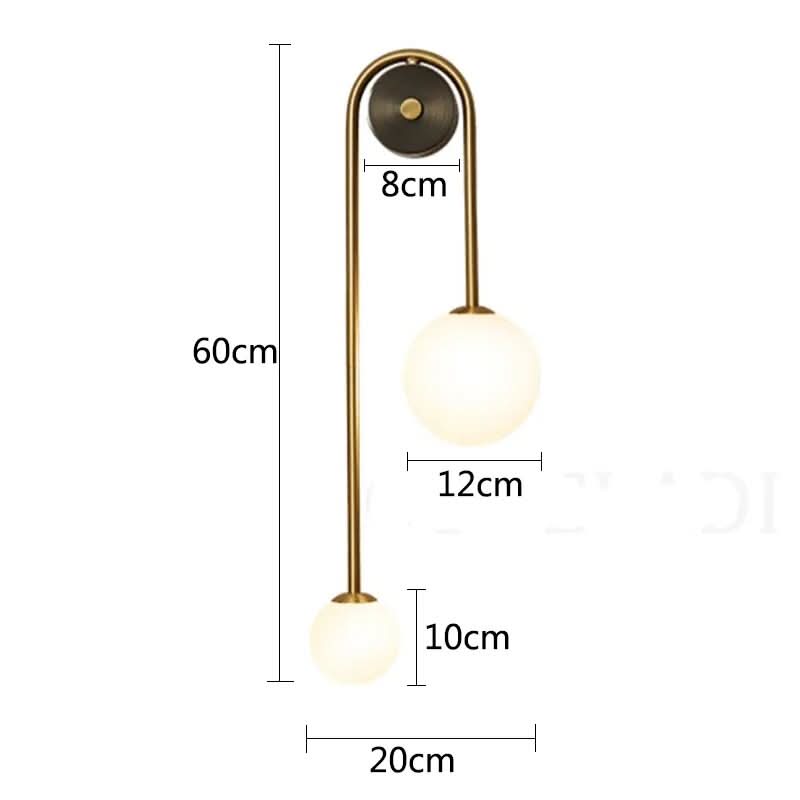 Delira Wandlamp Scandinavisch Glas Metaal Design