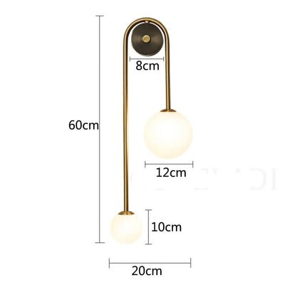 Delira Wandlamp Scandinavisch Glas Metaal Design