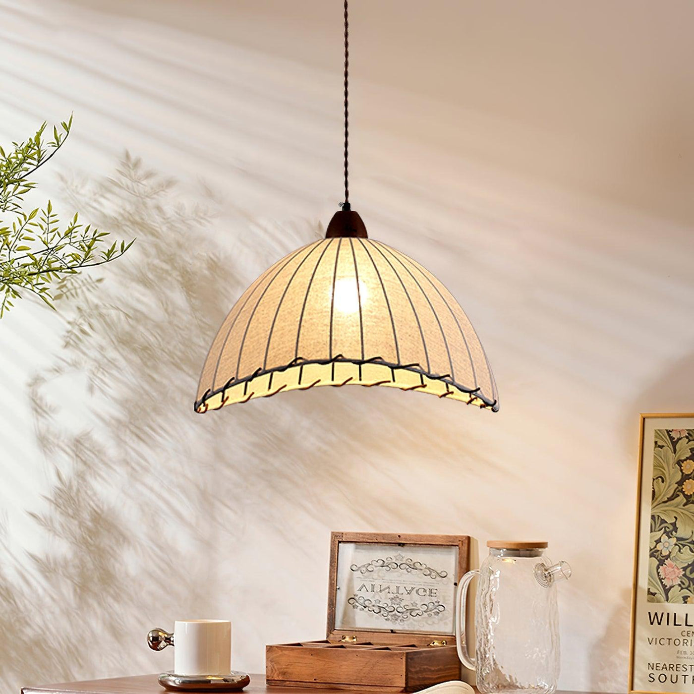 Delira Hanglamp Stoffen Ronde Plooien
